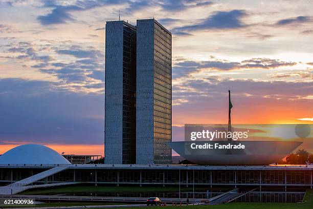 palace of congress at dawn, brazil - ao ar livre bildbanksfoton och bilder