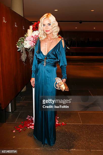 German moderator and news anchor Christiane Joerges arrives at the 23rd Opera Gala at Deutsche Oper Berlin on November 5, 2016 in Berlin, Germany.