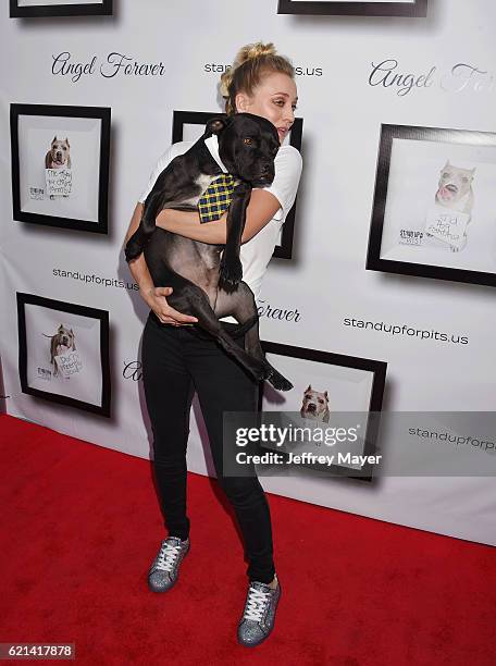 Actress Kaley Cuoco arrives at the Stand Up For Pits at The Hollywood Improv on November 5, 2016 in Hollywood, California.