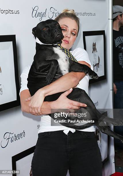 Actress Kaley Cuoco attends the 6th annual "Stand Up For Pits" at The Hollywood Improv on November 5, 2016 in Hollywood, California.