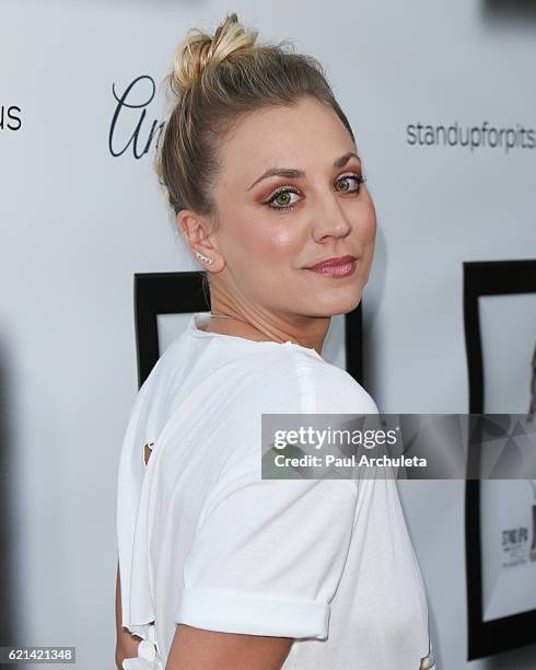 Actress Kaley Cuoco attends the 6th annual "Stand Up For Pits" at The Hollywood Improv on November 5, 2016 in Hollywood, California.