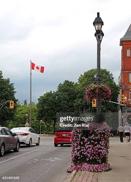 downtown stratford, perth county in ontario, canada - stratford upon avon stock pictures, royalty-free photos & images