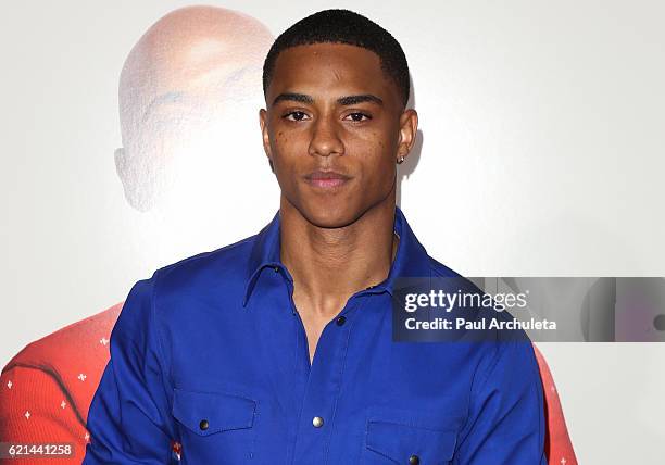 Actress Keith Powers attends the premiere of "Almost Christmas" at Regency Village Theatre on November 3, 2016 in Westwood, California.