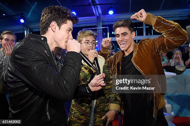 Jack and Jack with Shawn Mendes at the MTV Europe Music Awards 2016 on November 6, 2016 in Rotterdam, Netherlands.