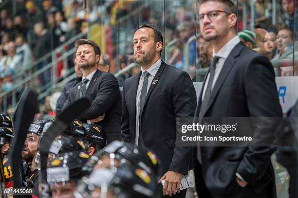 Head Coach Marco Sturm during the Deutschland Cup between Germany and Canada on November 06 at Curt Frenzel Stadium in Augsburg, Germany.