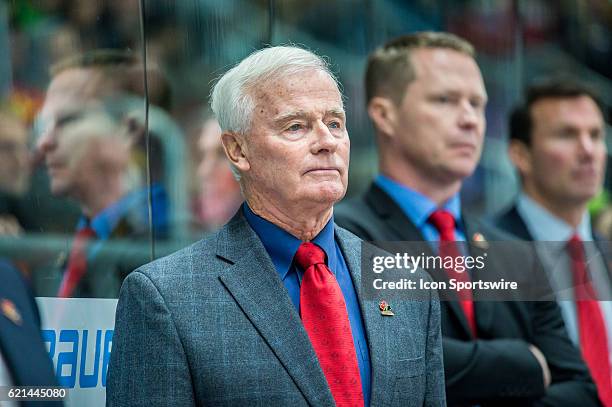 Head Coach Dave King during the Deutschland Cup between Germany and Canada on November 06 at Curt Frenzel Stadium in Augsburg, Germany.
