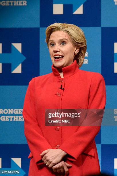 Benedict Cumberbatch" Episode 1709 -- Pictured: Kate McKinnon as Democratic Presidential Candidate Hillary Clinton during the "Hillary Clinton /...