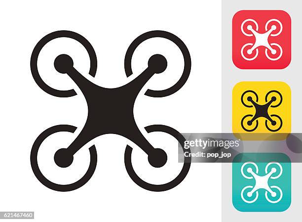 drone upview icon - helicopter view stock illustrations