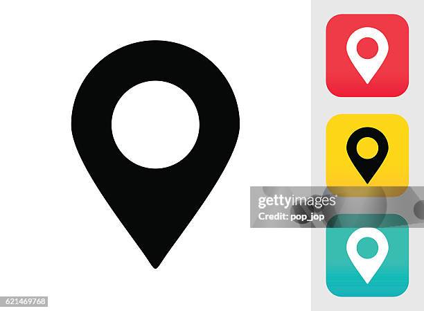 karte-pin-symbol - navigation stock-grafiken, -clipart, -cartoons und -symbole