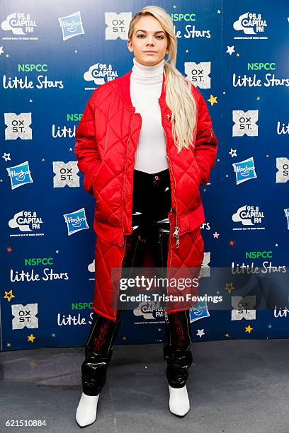 Louisa Johnson attends the Oxford Street Christmas Lights switch on at Oxford Street on November 6, 2016 in London, England.
