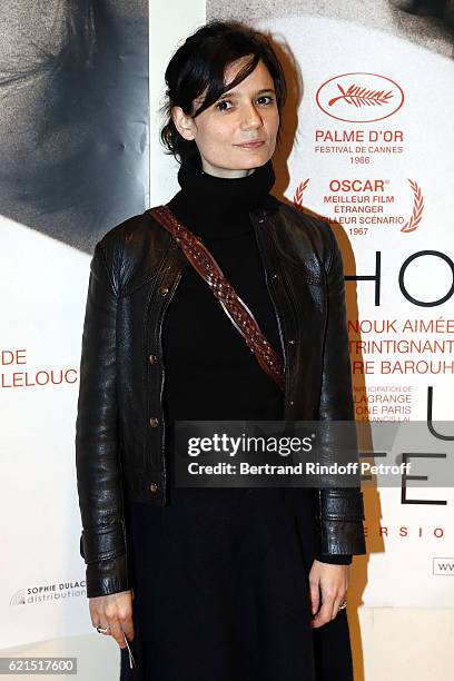 Actress Salome Lelouch attends "Un Homme et Une Femme" screening for its 5Oth Anniversary at l'Arlequin on November 6, 2016 in Paris, France.