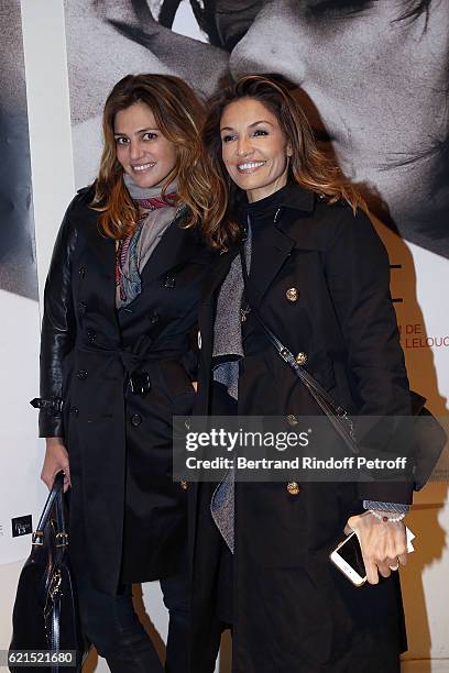 Actress Isabelle Funaro and Actress Nadia Fares attend "Un Homme et Une Femme" screening for its 5Oth Anniversary at l'Arlequin on November 6, 2016...