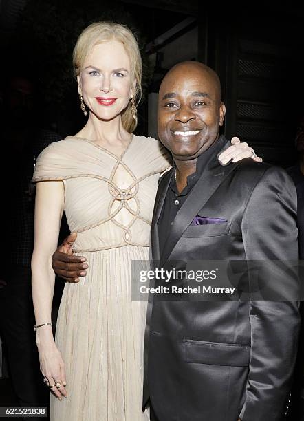 Actress Nicole Kidman and Jeweler/Designer Chris Aire attend Flaunt and Vionnet celebrate The Nocturne Issue with Nicole Kidman at Catch LA on...