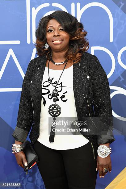 Singer Angie Stone attends the 2016 Soul Train Music Awards at the Orleans Arena on November 6, 2016 in Las Vegas, Nevada.