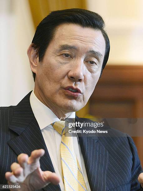 Taiwan - Taiwanese President Ma Ying-jeou is interviewed by Kyodo News in Taipei on June 6, 2013.