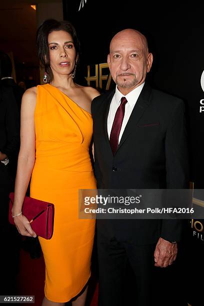 Actors Daniela Lavender and Sir Ben Kingsley attend the 20th Annual Hollywood Film Awards at The Beverly Hilton Hotel on November 6, 2016 in Beverly...