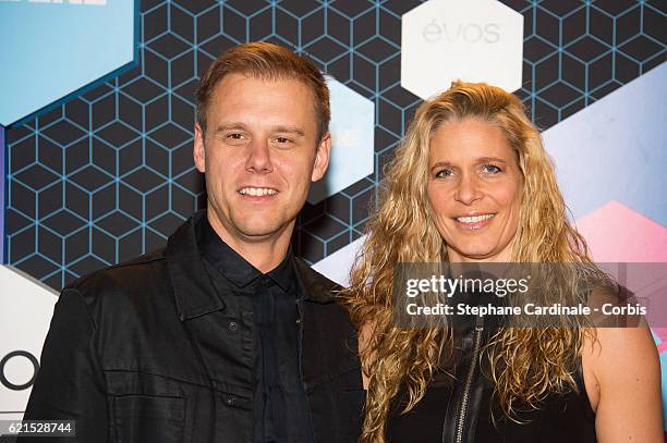 Armin van Buuren and Erika Van Thiel attend the MTV Europe Music Awards 2016 on November 6, 2016 in Rotterdam, Netherlands.