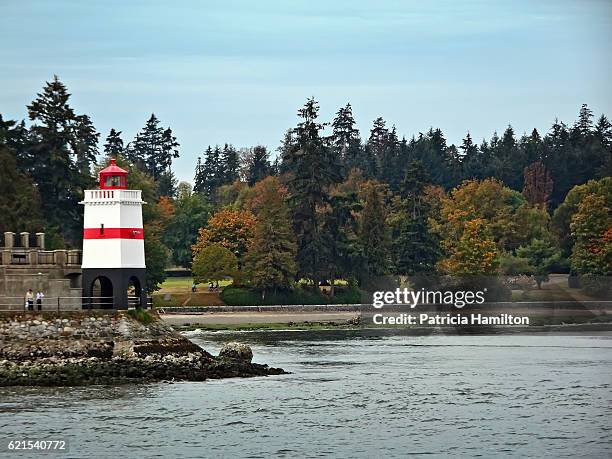 brockton point lighthouse, vancouver - brockton point stock pictures, royalty-free photos & images