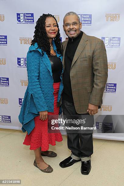 Actreee Tonya Pinkins and honoree Ron Simon attend the 2016 TRU Love Benefit at The New York Public Library for the Performing Arts on November 6,...