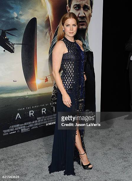 Actress Amy Adams attends the premiere of Paramount Pictures' "Arrival" at Regency Village Theatre on November 6, 2016 in Westwood, California.