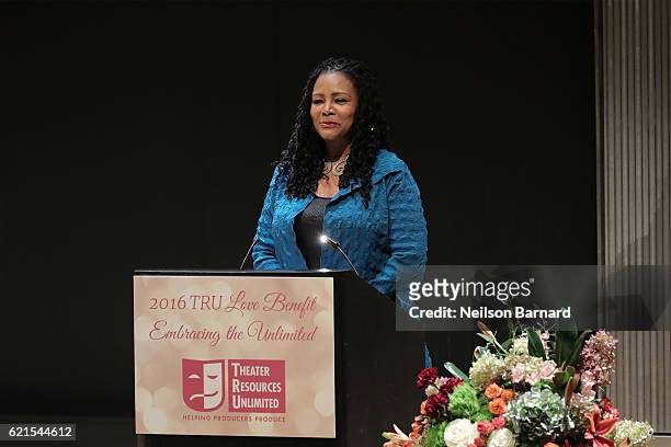 Tonya Pinkins speaks on stage during the 2016 TRU Love Benefit at The New York Public Library for the Performing Arts on November 6, 2016 in New York...