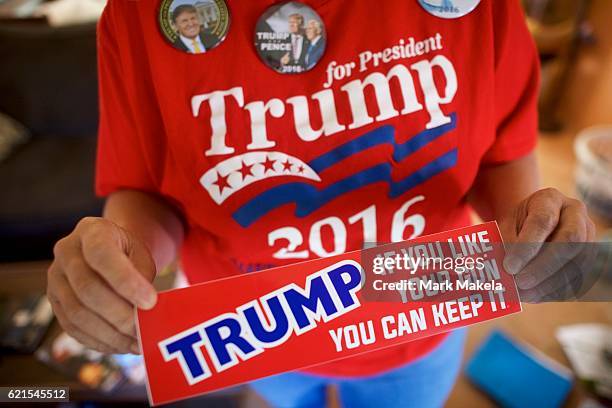Trump Sticker 2016 Trump Bumper Sticker Photos and Premium High Res Pictures - Getty Images