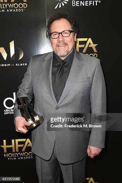 Director Jon Favreau, Hollywood Blockbuster Award recipient for "The Jungle Book", poses in the press room at the 20th Annual Hollywood Film Awards...