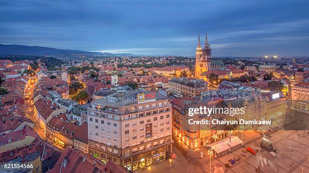 zagreb city - zagreb - fotografias e filmes do acervo