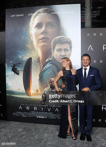 Actress Amy Adams and actor Jeremy Renner arrive for the premiere of Paramount Pictures' "Arrival" held at Regency Village Theatre on November 6,...