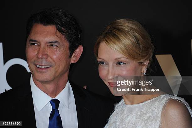 Actor Lou Diamond Phillips and wife Yvonne Boismier Phillips attend the 20th Annual Hollywood Film Awards held at the Beverly Hilton Hotel on...