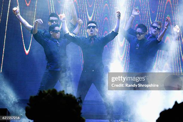 Poreotics perform onstage during the Hamilton Behind The Camera Awards presented by Los Angeles Confidential Magazine at Exchange LA on November 6,...