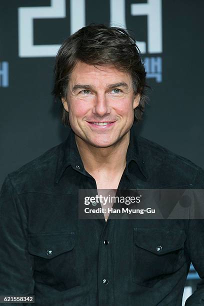 Actor Tom Cruise attends the 'Jack Reacher: Never Go Back' press conference on November 7, 2016 in Seoul, South Korea.