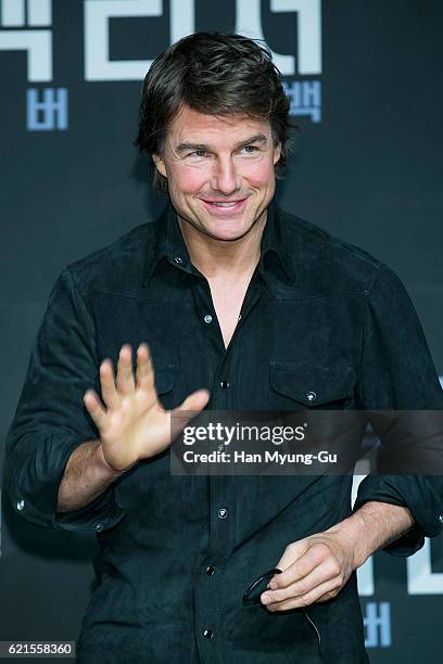 Actor Tom Cruise attends the 'Jack Reacher: Never Go Back' press conference on November 7, 2016 in Seoul, South Korea.