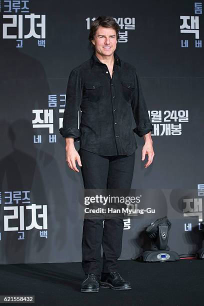 Actor Tom Cruise attends the 'Jack Reacher: Never Go Back' press conference on November 7, 2016 in Seoul, South Korea.