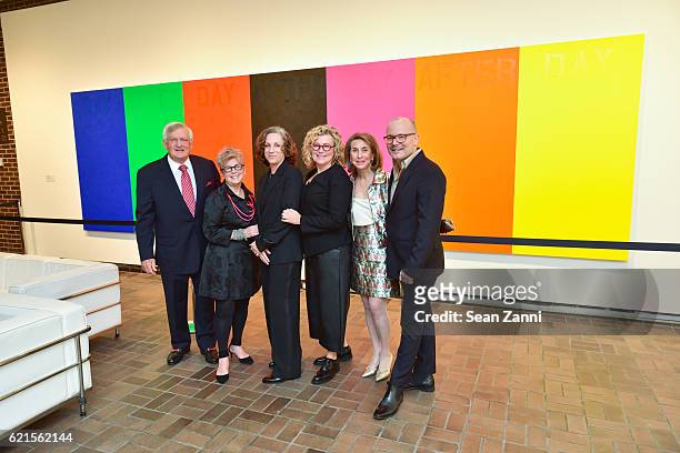 James M. Dubin, Helen Stambler Neuberger, Deborah Kass, Patricia Cronin, Susan Dubin and Thomas Collins attend Neuberger Museum of Art Benefete 2016...