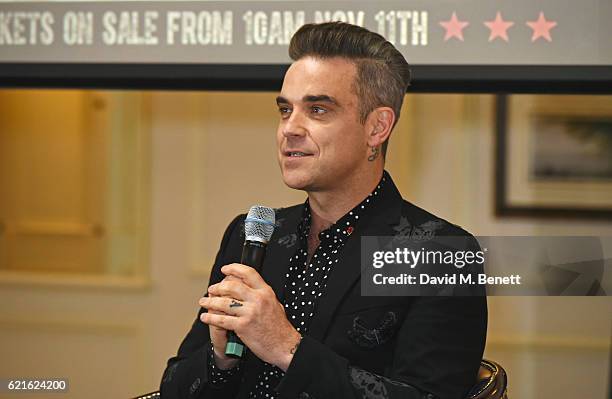 Robbie Williams announces his new album "The Heavy Entertainment Show" and new tour "The Heavy Entertainment Tour" presented by Cafe Royal at The...