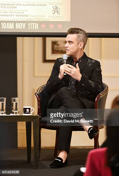 Robbie Williams announces his new album "The Heavy Entertainment Show" and new tour "The Heavy Entertainment Tour" presented by Cafe Royal at The...