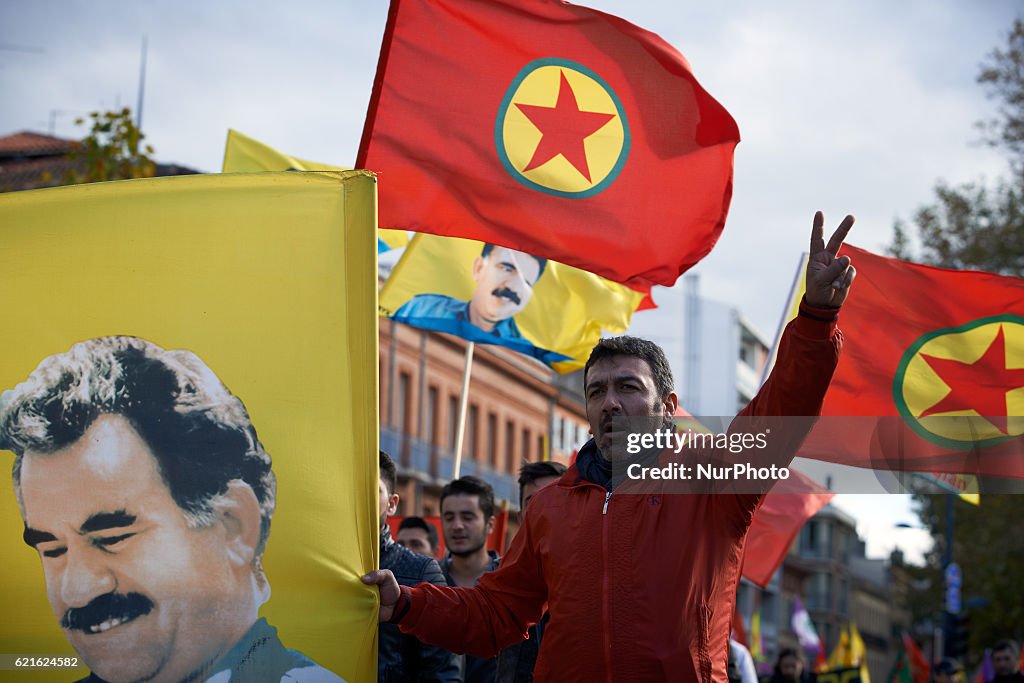 Kurdish Diaspora Protest Against Turkish President Erdogan In Toulouse