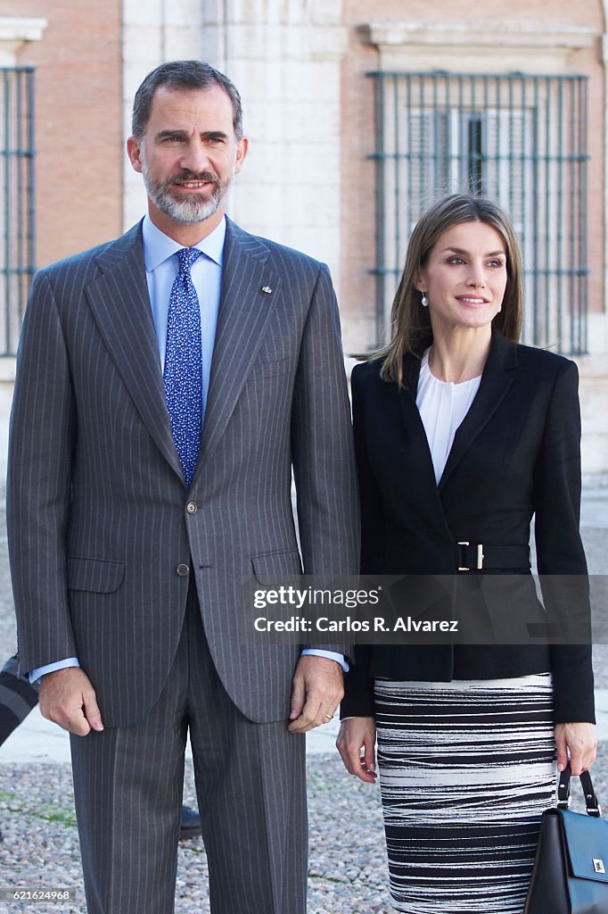 Spanish Royals Attend Opening Session Of 'International Symposium About Carlos III'