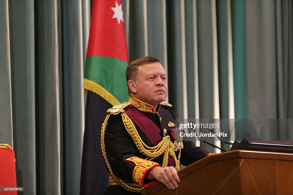 JOR: King Abdullah Attends State Opening Of Jordanian Parliament