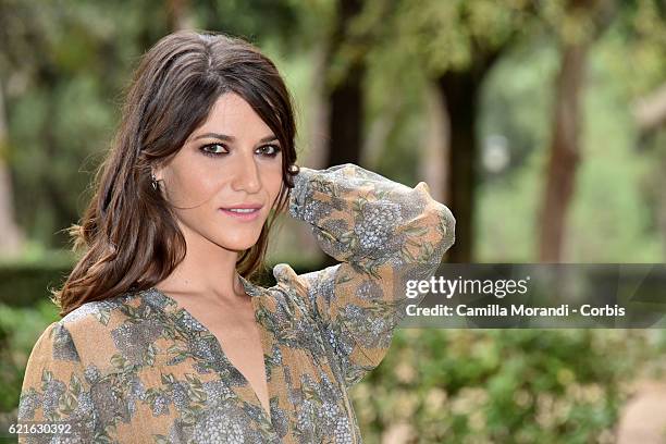 Claudia Vismara attends the " Rocco Schiavone" Tv movie photocall on November 7, 2016 in Rome, Italy.
