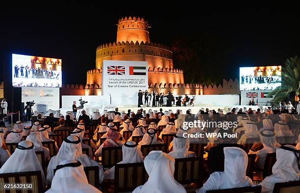 General view as Camilla, Duchess of Cornwall and Prince Charles, Prince of Wales attend Al Jahili Fort on the second day of a Royal tour of the...