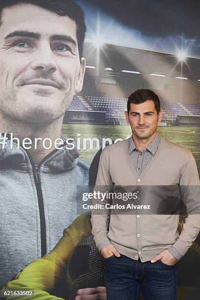 Iker Casillas presents his Short Film 'Heroes Terrenales' at Corte Ingles Castellana store on November 7, 2016 in Madrid, Spain.