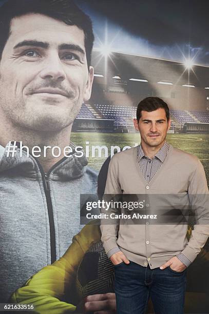 Iker Casillas presents his Short Film 'Heroes Terrenales' at Corte Ingles Castellana store on November 7, 2016 in Madrid, Spain.