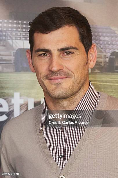 Iker Casillas presents his Short Film 'Heroes Terrenales' at Corte Ingles Castellana store on November 7, 2016 in Madrid, Spain.