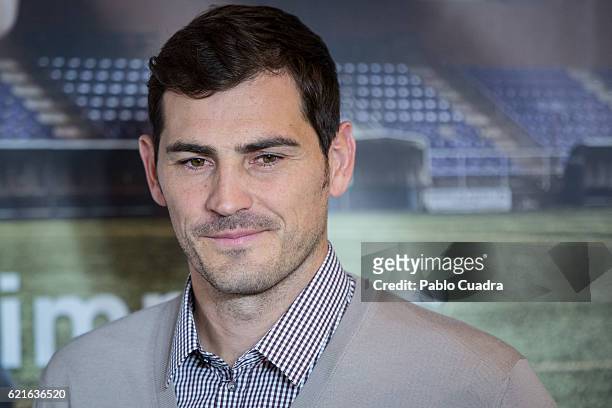 Iker Casillas presents his short film 'Heroes Terrenales' at 'El Corte Ingles' Store on November 7, 2016 in Madrid, Spain.