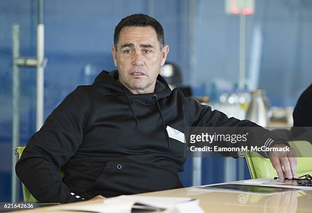Shane Flanagan, Coach of the Cronulla Sharks during the Leaders P8 Summit at the National Tennis Centre on November 7, 2016 in London, England.