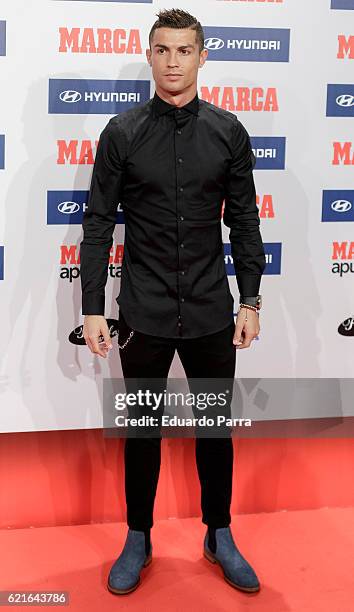 Soccer player Cristiano Ronaldo attends the MARCA Football Award 2015-2016 photocall at Florida Park on November 7, 2016 in Madrid, Spain.