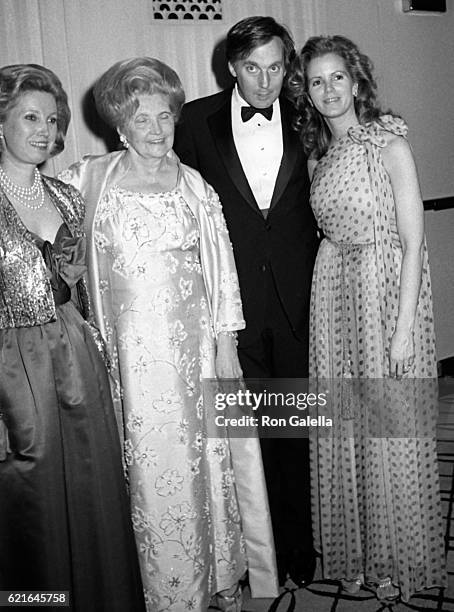 Maryanne Trump, Mary Anne Trump, Robert Trump and Blaine Trump attend 38th Annual Horatio Alger Awards Dinner on May 10, 1985 at the Waldorf Hotel in...