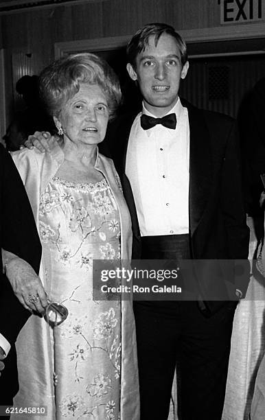 Mary Anne Trump and her son Robert Trump attend the 38th Annual Horatio Alger Awards Dinner at the Waldorf Hotel, New York, New York, May 10, 1985.